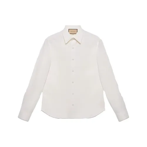 GUCCI Мужские рубашки цвета айвори