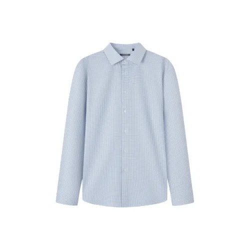 Jiumuwang мужские брюки эксперт Рубашка мужская синяя белая клетка