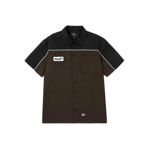HUF x Dickies SS23 Коричневый Мужской Рубашки