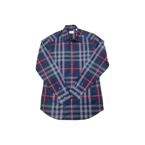 Burberry Темно-синие мужские рубашки