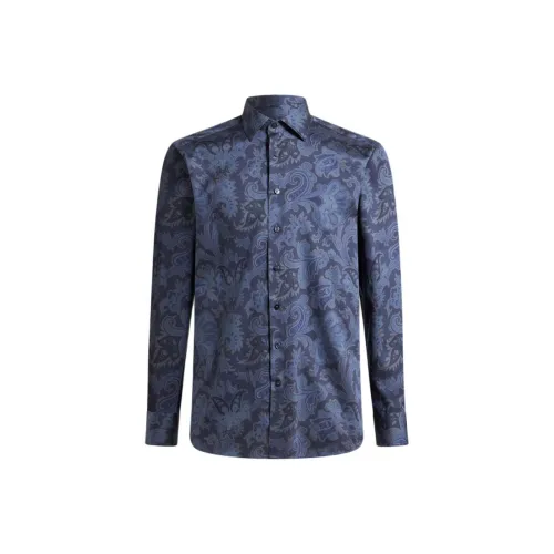 ETRO Мужские Синие Рубашки