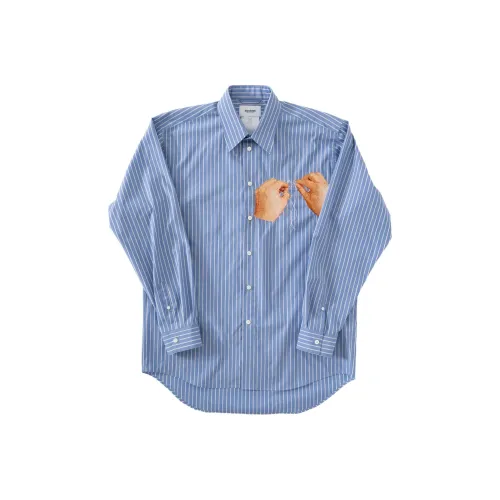 Doublet Синий Унисекс Рубашки