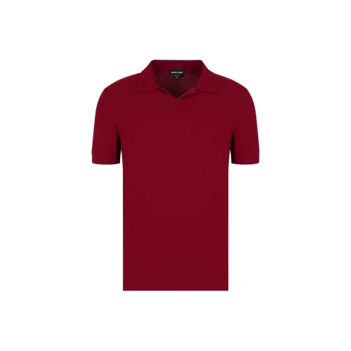 GIORGIO ARMANI Камень Красный Мужская Рубашка Поло