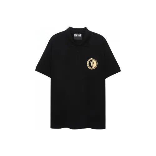 VERSACE JEANS COUTURE Мужская черная поло