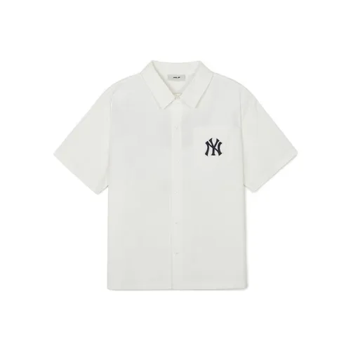 Mlb Base Logo New York Yankees SS24 Рубашка Унисекс Экрю