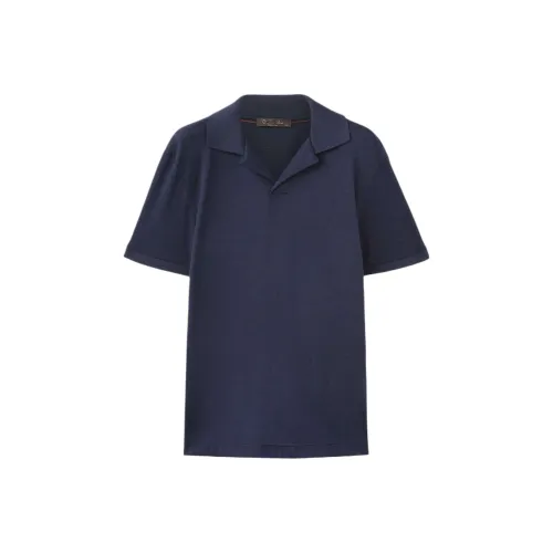 Loro Piana Градиент Синий Мужская Рубашка Поло