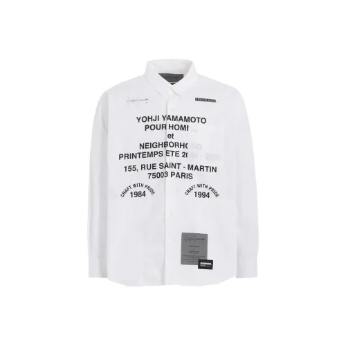 Yohji Yamamoto Белые Мужские Рубашки