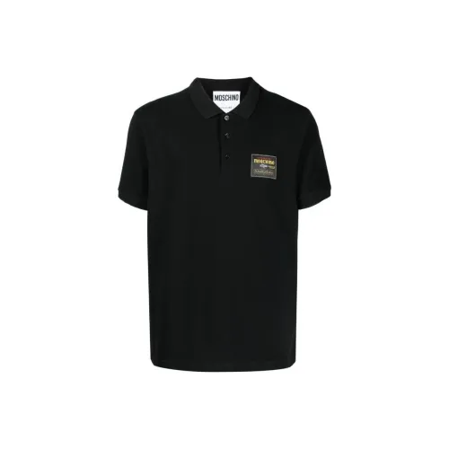 MOSCHINO Мужская поло рубашка черного цвета
