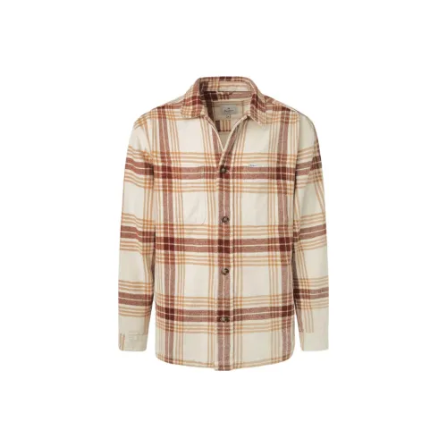 Pepe Jeans Экрю Мужские Рубашки