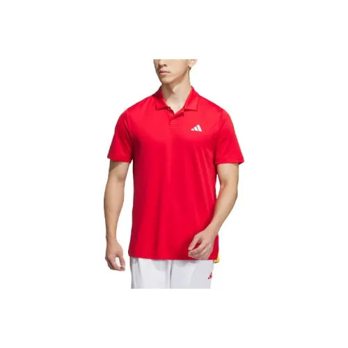 Adidas China Tennis Team Olympics Collection HEAT.RDY Pro Поло Мужское Светло-Красный Белый