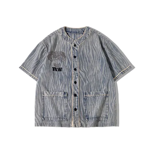 ROCAWEAR Винтажный деним синий Унисекс Рубашки