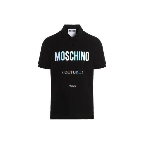 MOSCHINO Мужская поло рубашка черного цвета