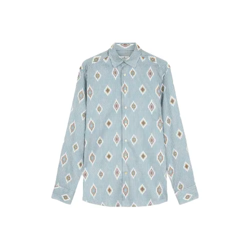 ETRO Светло-синие Мужские Рубашки