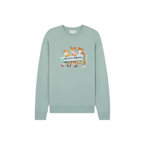 Maison Kitsune Зеленый Мужской Свитшот