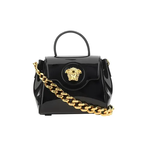 VERSACE La Medusa Гладкая поверхность Кожа Сумка через плечо Сумка Обычный Женский Черный