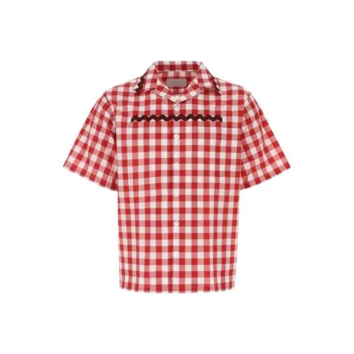 PRADA Red Men's Shirts PRADA Красные Мужские Рубашки