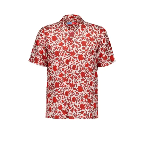 Orlebar Brown Red Men's Shirts Орлебар Браун Красные Мужские Рубашки