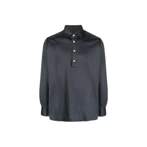 KITON Мужская поло темно-серого цвета