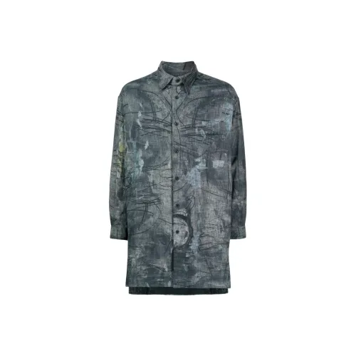 Yohji Yamamoto Серые Мужские Рубашки