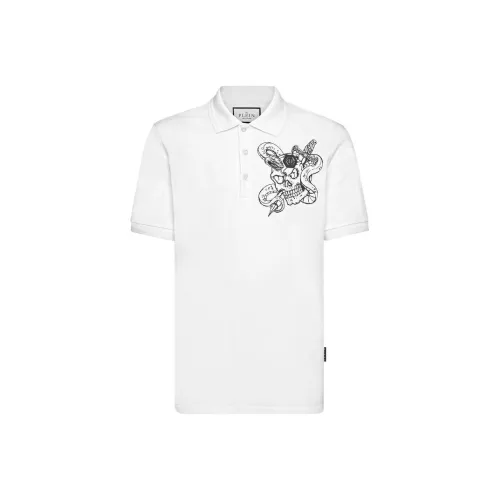 PHILIPP PLEIN Белая Мужская Рубашка Поло