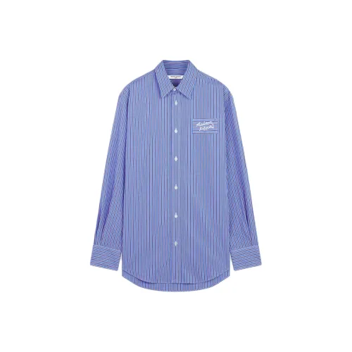 Maison Kitsune Мужские Синие Рубашки