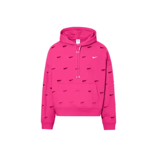 Nike x Jacquemus Swoosh SS24 Толстовка Азиатская версия Унисекс Арбузно-розовый красный