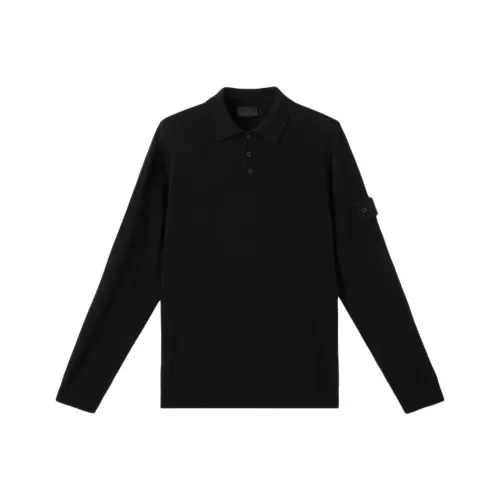 STONE ISLAND Поло Мужское Черное