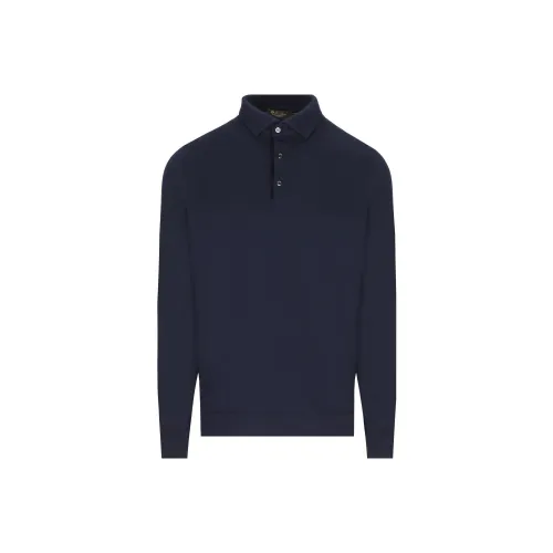 Loro Piana SS23 Поло Мужское Синее