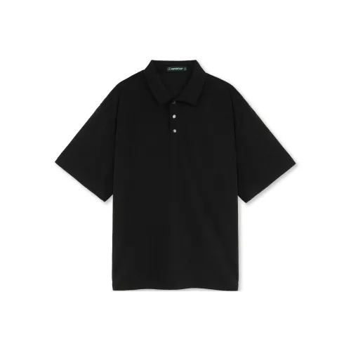 BD.POWER UP+ Черное унисекс-поло