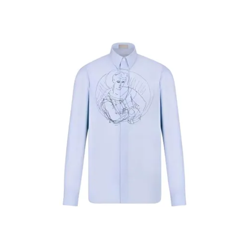 DIOR Мужские Синие Рубашки