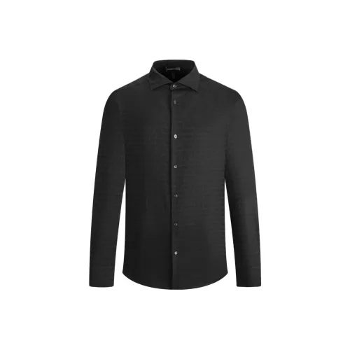 EMPORIO ARMANI SS24 Рубашка Мужская Черная