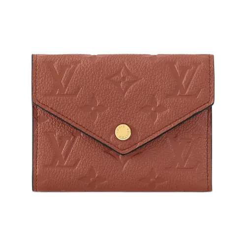 LOUIS VUITTON Victorine Кожа Victoria Кошелек Женские Коричневый