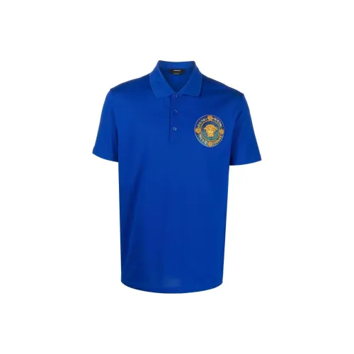 VERSACE SS23 Поло Мужское Синее