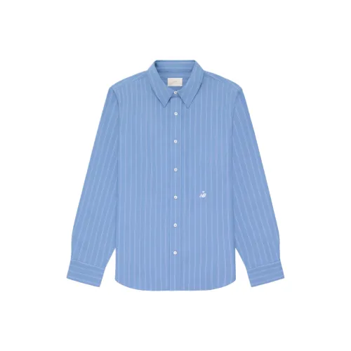 New Balance x Aimé Leon Dore FW24 Рубашка Мужская Синяя Белая Полосатая