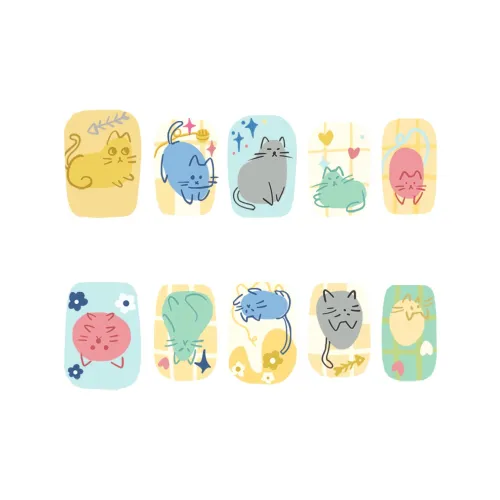 SHITIAN Explore Мурмур False Nail Короткий Квадрат Теплый оттенок Однотонный Милый