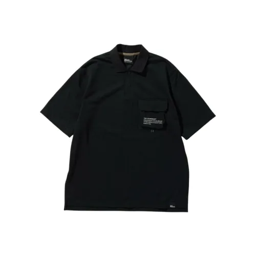 JACK WOLFSKIN Черная мужская поло
