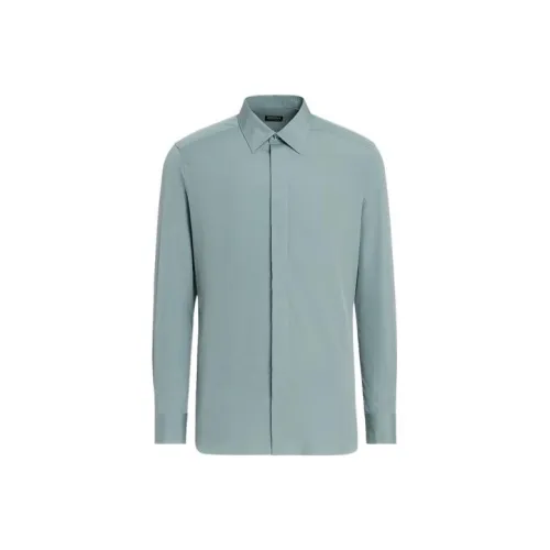Ermenegildo Zegna Свет Лазурный Мужские Рубашки