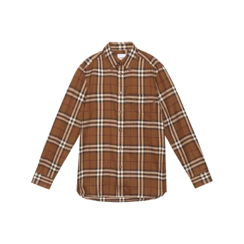 Burberry FW22 Рубашка Мужская Dark Birch Brown