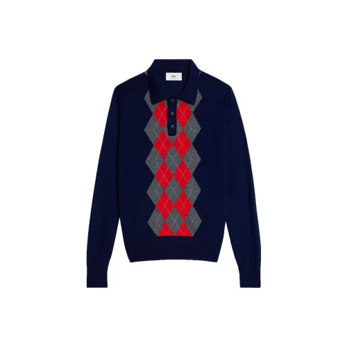 AMIPARIS Темно-синяя мужская рубашка polo