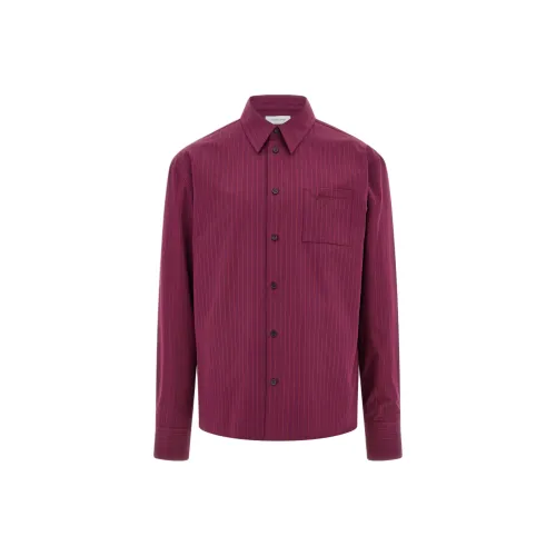 Ferragamo FW24 Рубашка Мужская Бордовая