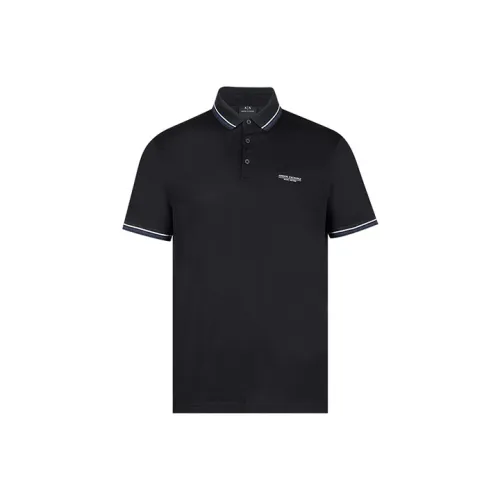 ARMANI EXCHANGE Мужская черная поло рубашка