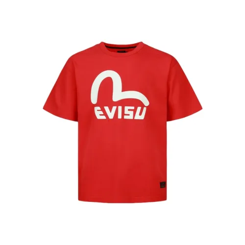 EVISU Оранжевый Красный Мужская T-Рубашка