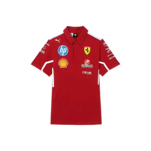 PUMA Ferrari Racing Series Темно-красное Мужское Поло