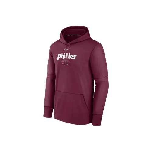 nike Philadelphia Phillies Authentic Collection Practice Sweatshirt Men's Chestnut