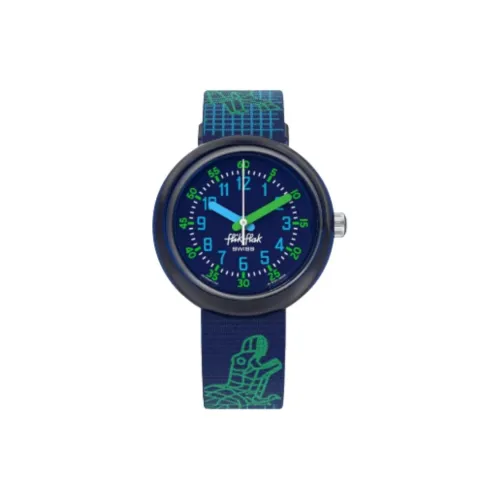 SWATCH FLIK FLAK GAMELAND Collection Кварцевый механизм Детские часы 31,85 мм Синий циферблат Био пластик Корпус часов