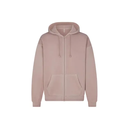 SKIMS Махровый MENS RELAXED ZIP UP HOODIE Толстовка Мужской FAWN Рыжевато-коричневый