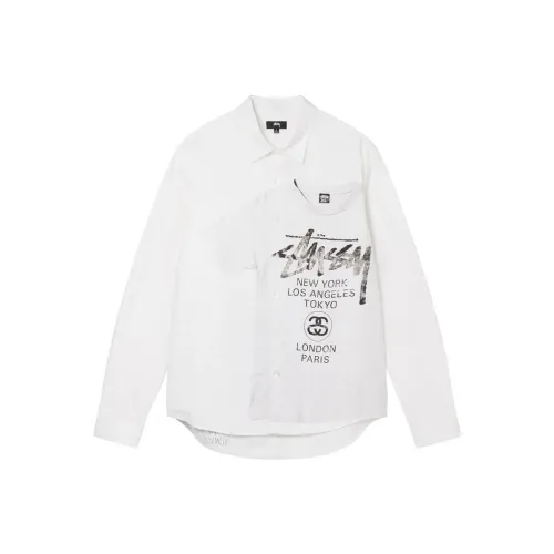 Stussy World Cruise Series FW22 Рубашка Мужская Белая