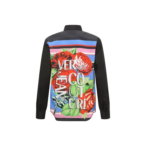 VERSACE JEANS COUTURE Мужские Черные Рубашки
