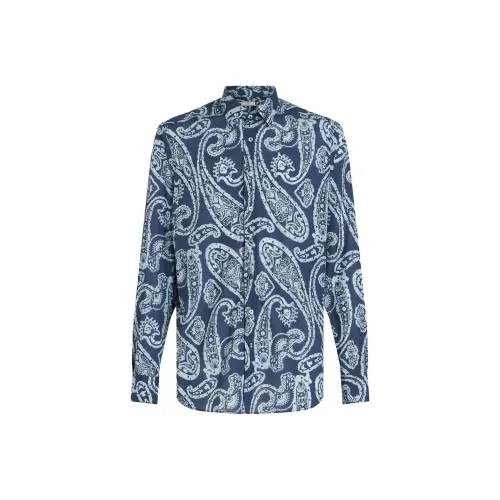ETRO Мужские Синие Рубашки
