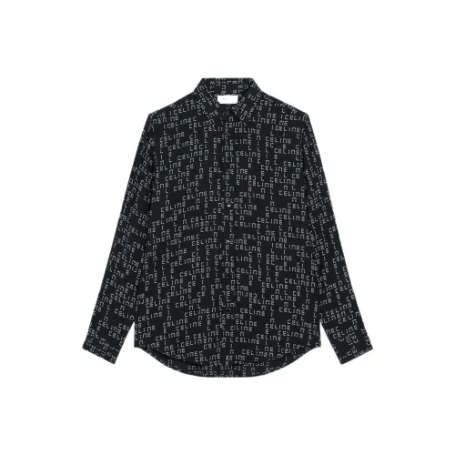 CELINE Новый MEN'S COLLECTION Мальчик Кукла Рубашка Мужской Черный